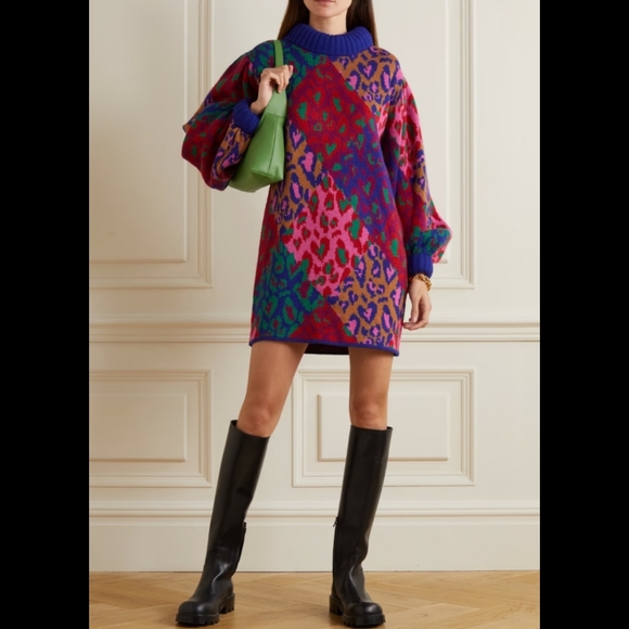 FARM Rio Dresses & Skirts - 🔥FARM Rio  Mixed Leopard Pop Sweater Dress